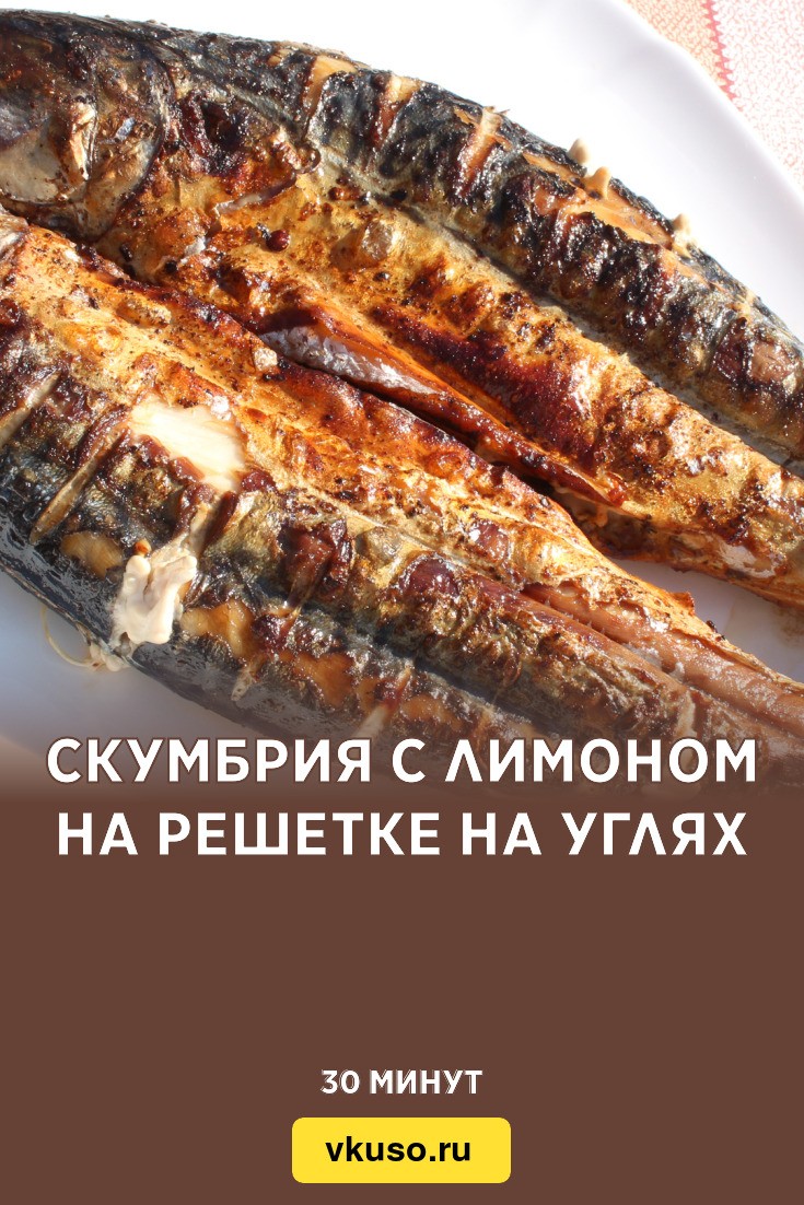 Скумбрия с лимоном на решетке на углях, рецепт с фото и видео — Вкусо.ру