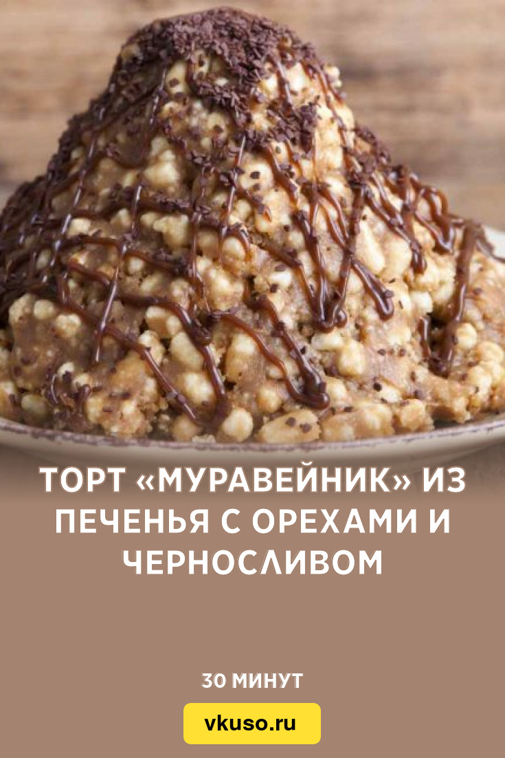 Торт «Муравейник» из печенья и сгущенки с грецкими орехами, рецепт с фото — luchistii-sudak.ru