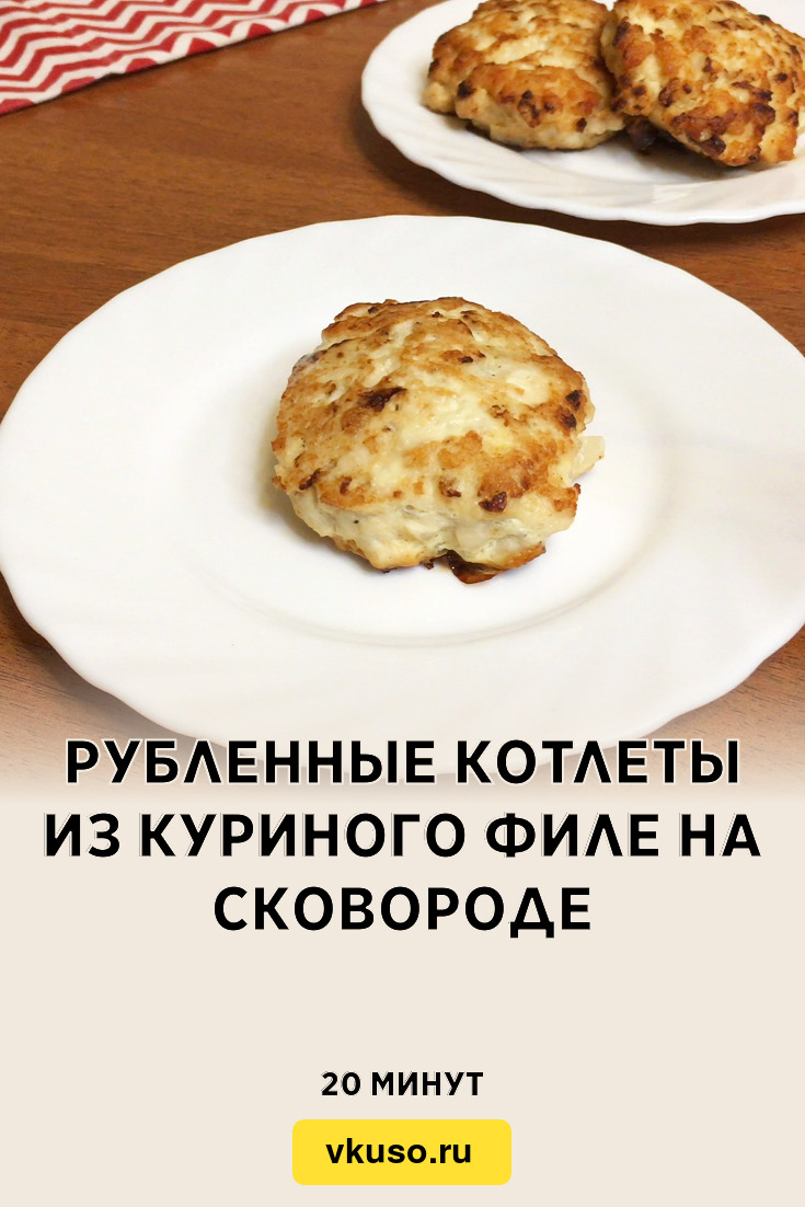 Рубленные котлеты из куриного филе на сковороде, рецепт с фото и видео —  Вкусо.ру