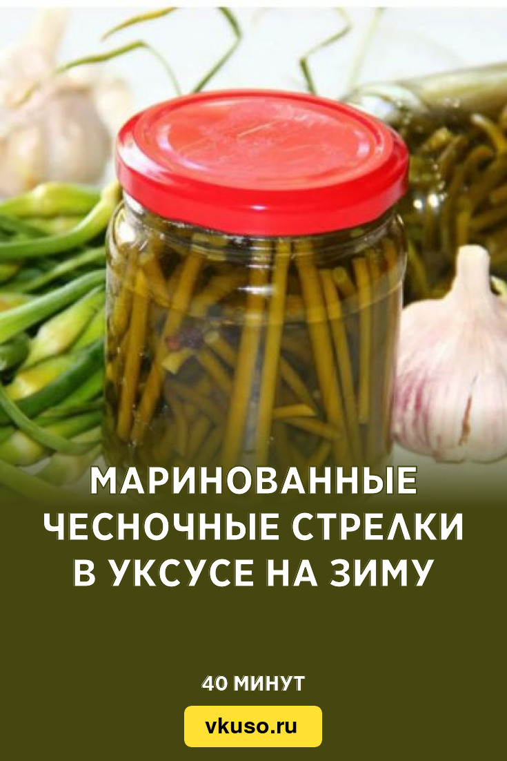 Маринованные чесночные стрелки в уксусе на зиму, рецепт с фото — Вкусо.ру