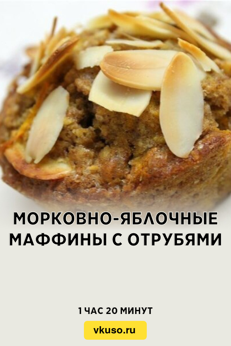 Морковно-яблочные маффины с отрубями, рецепт с фото — Вкусо.ру