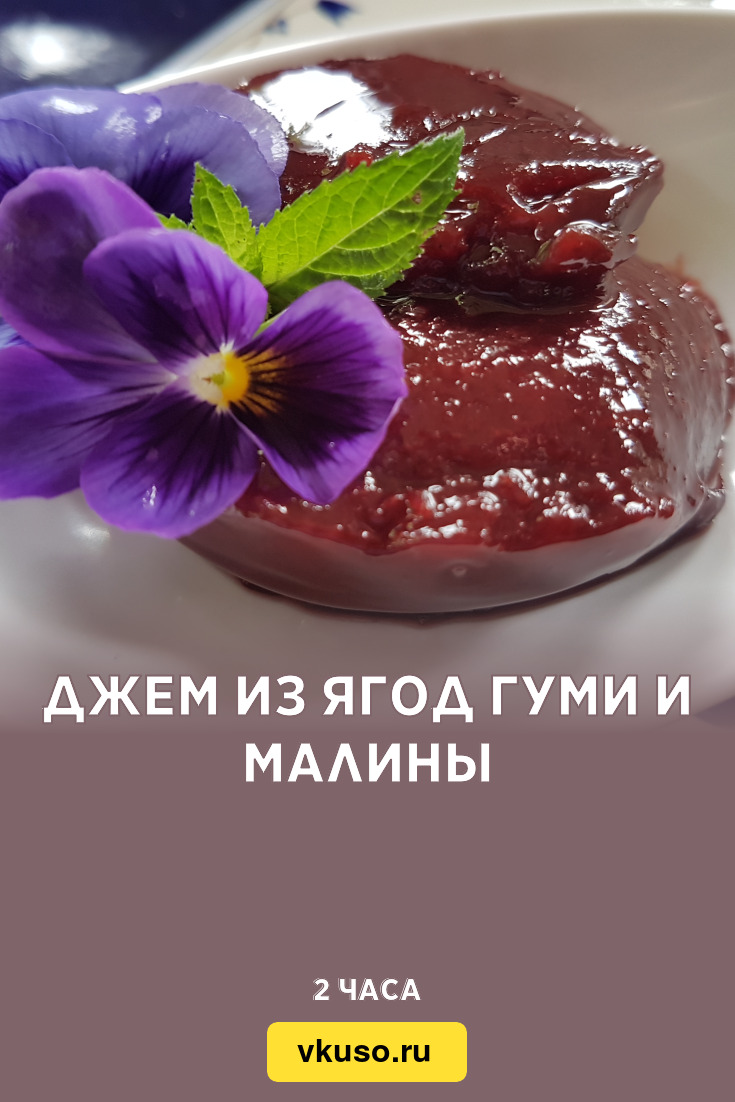 Джем из ягод гуми и малины, рецепт с фото и видео — Вкусо.ру