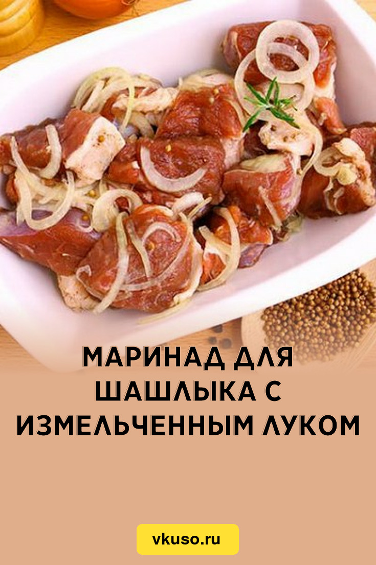 Маринад для шашлыка с измельченным луком, рецепт с фото и видео — Вкусо.ру