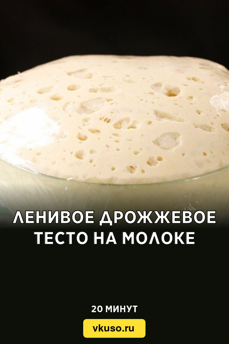 Ленивое дрожжевое тесто на молоке, рецепт с фото — Вкусо.ру