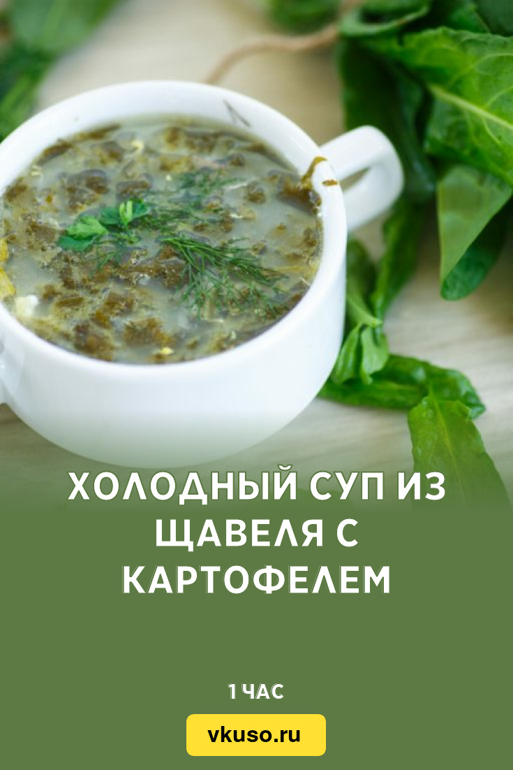 Холодный суп из щавеля с картофелем, рецепт с фото — Вкусо.ру