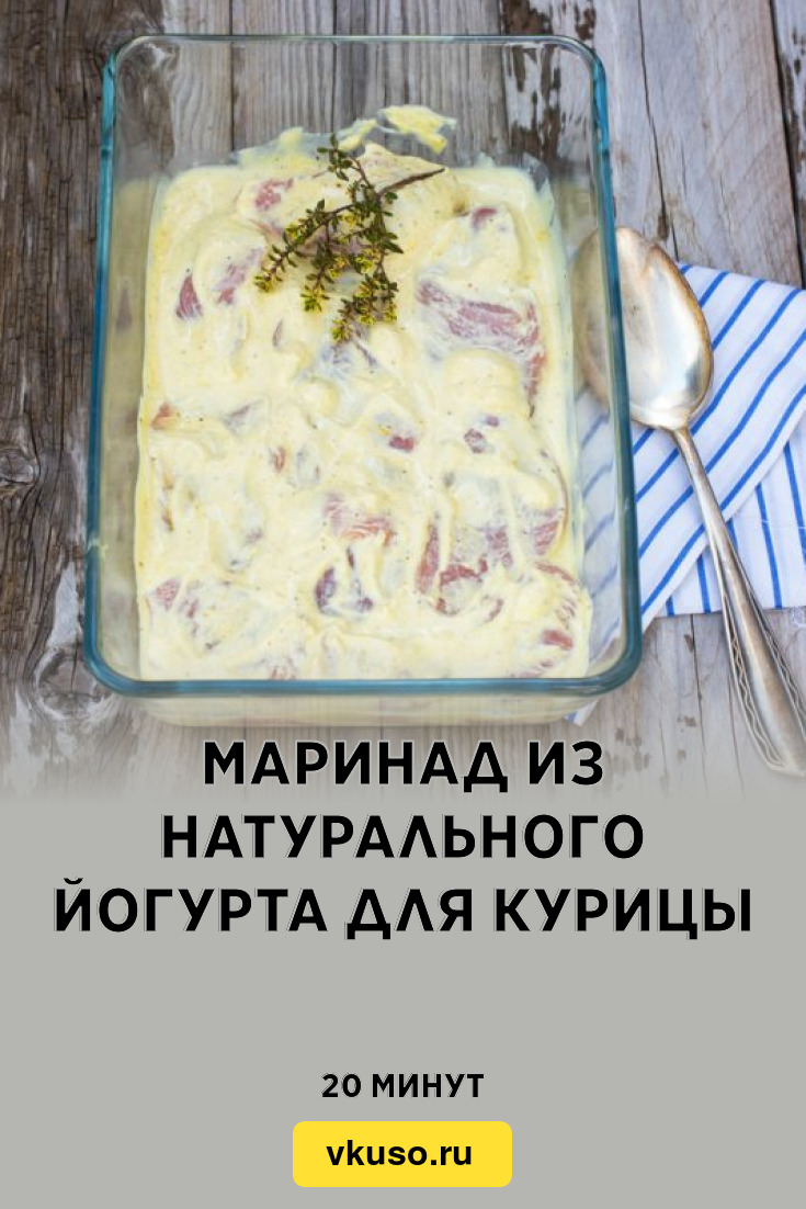 Маринад из натурального йогурта для курицы, рецепт с фото — Вкусо.ру