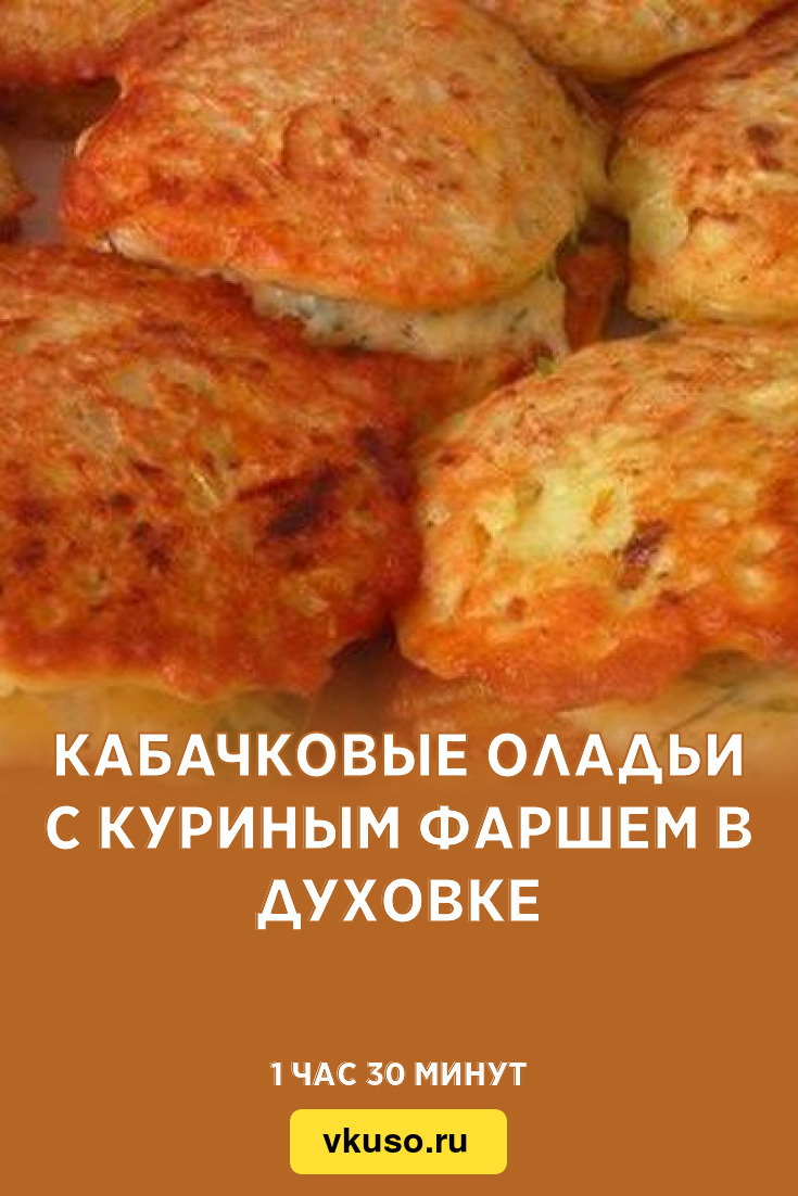 Кабачковые оладьи с куриным фаршем в духовке, рецепт с фото — Вкусо.ру