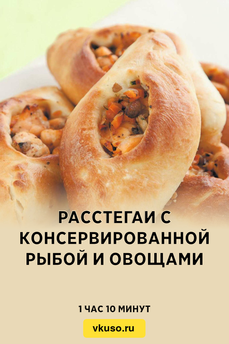 Расстегаи с консервированной рыбой и овощами, рецепт с фото и видео —  Вкусо.ру