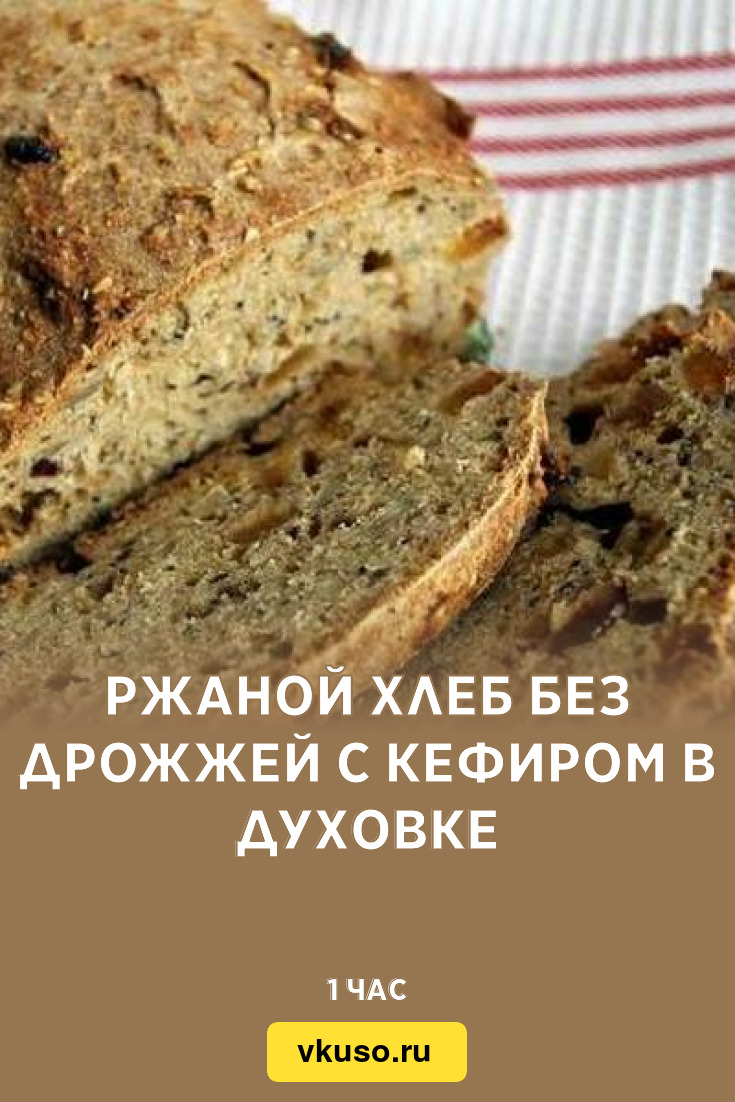 Быстрый и вкусный домашний рецепт бездрожжевого ржаного хлеба на кефире с содой.