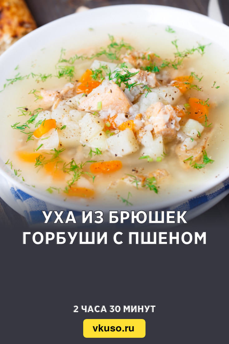 Уха из брюшек горбуши с пшеном, рецепт с фото — Вкусо.ру