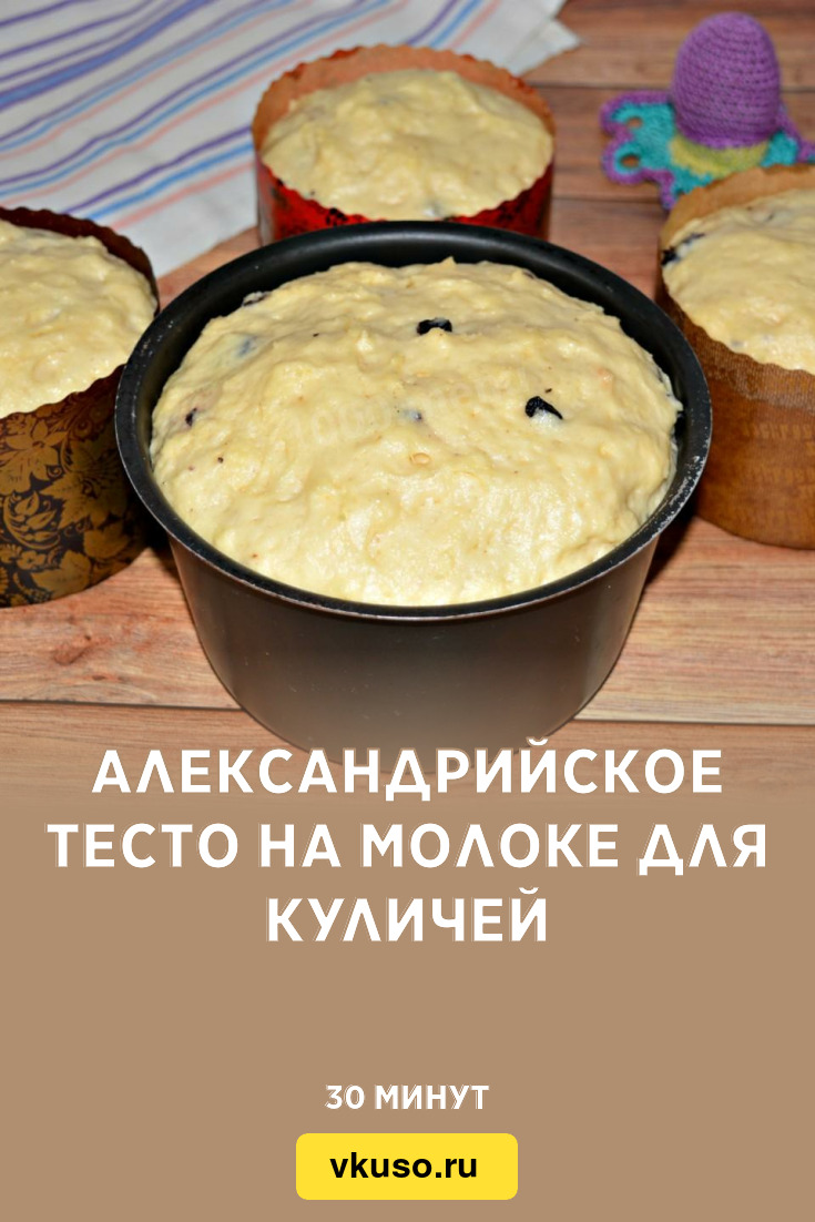 Александрийское тесто на молоке для куличей, рецепт с фото — Вкусо.ру