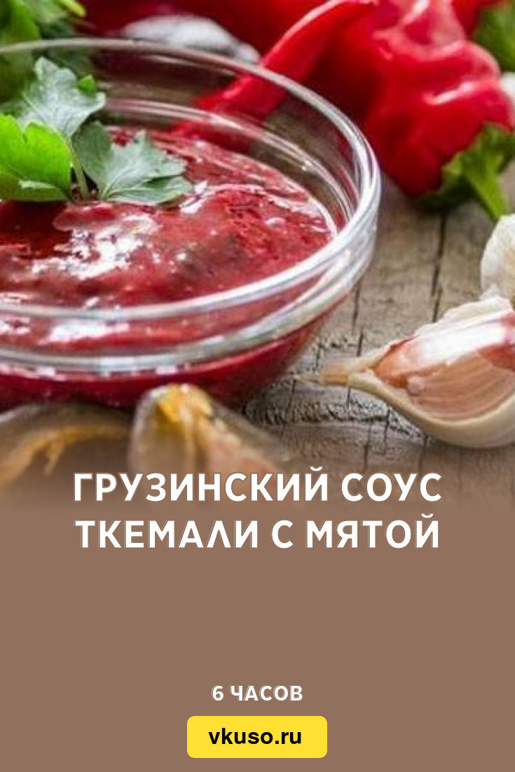 Грузинский соус ткемали с мятой, рецепт с фото — Вкусо.ру