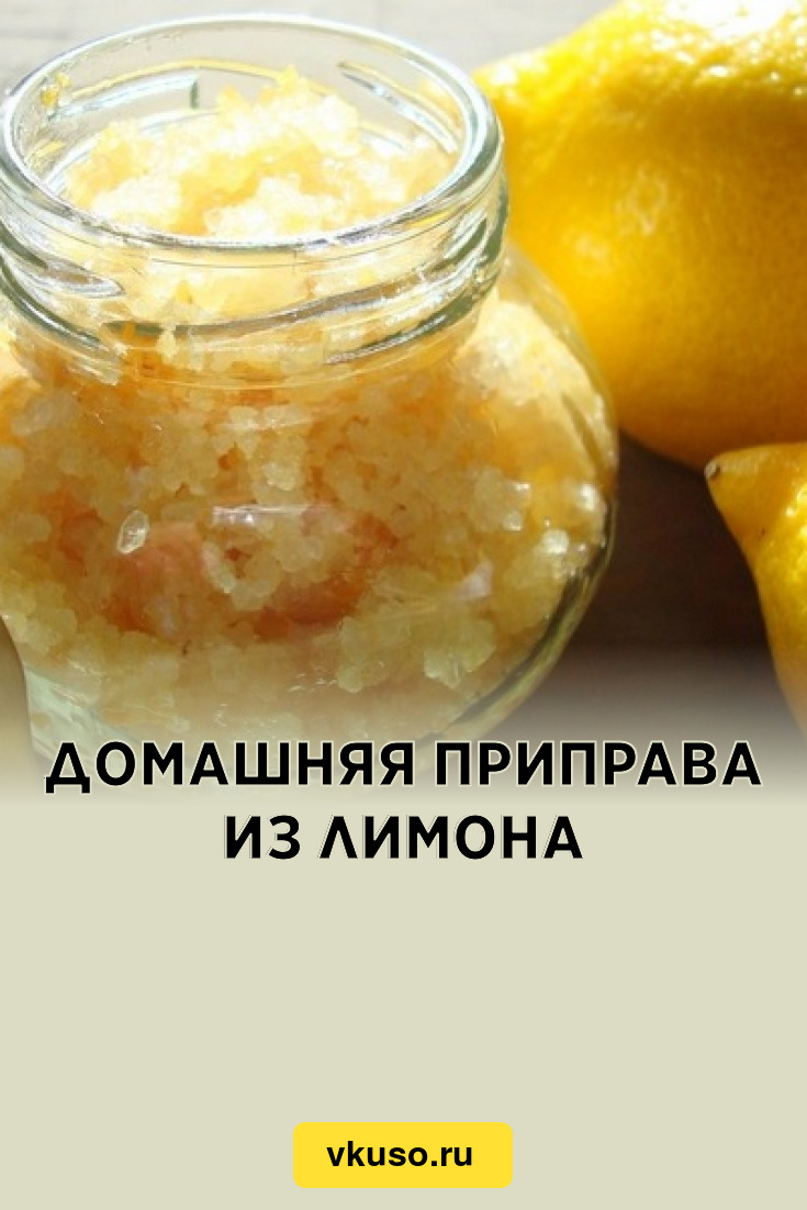 Домашняя приправа из лимона, рецепт с фото — Вкусо.ру