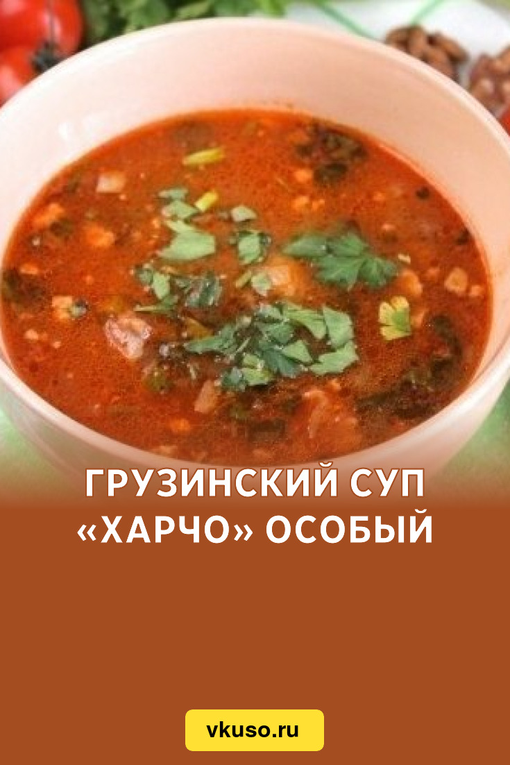 Грузинский суп «Харчо» особый, рецепт с фото — Вкусо.ру