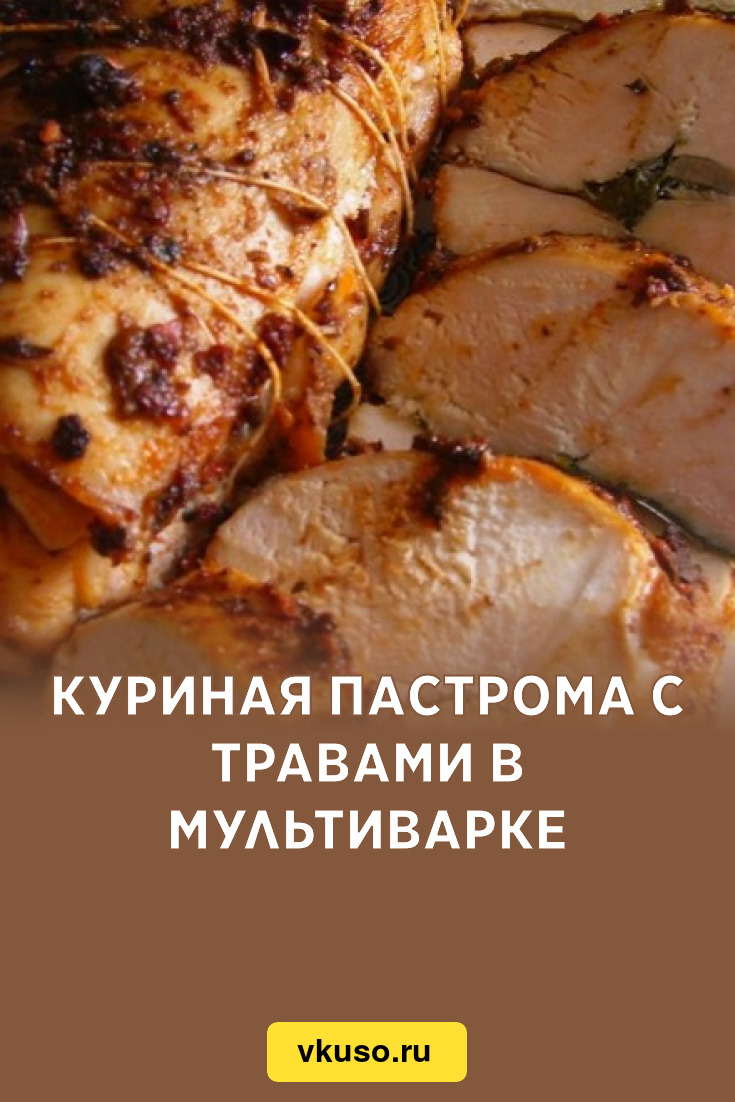 Куриная пастрома с травами в мультиварке, рецепт с фото и видео — Вкусо.ру