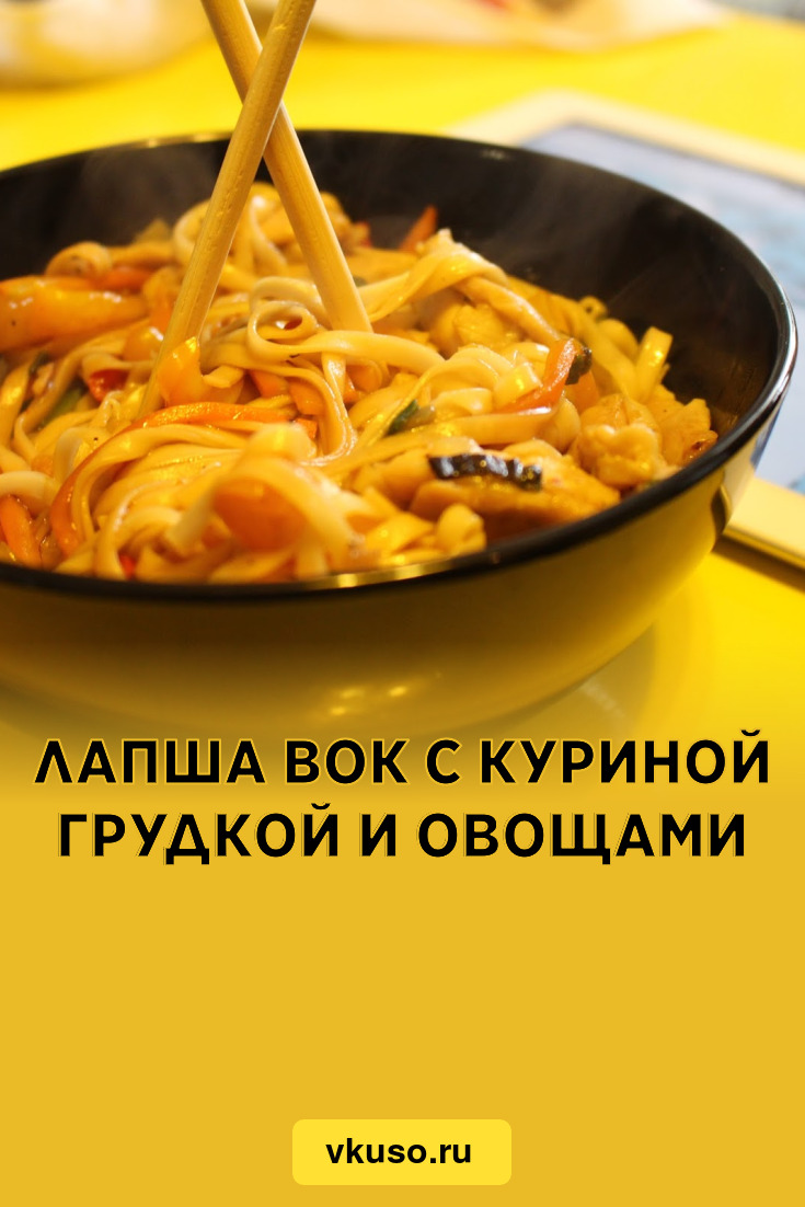 Лапша вок с куриной грудкой и овощами, рецепт с фото и видео — Вкусо.ру