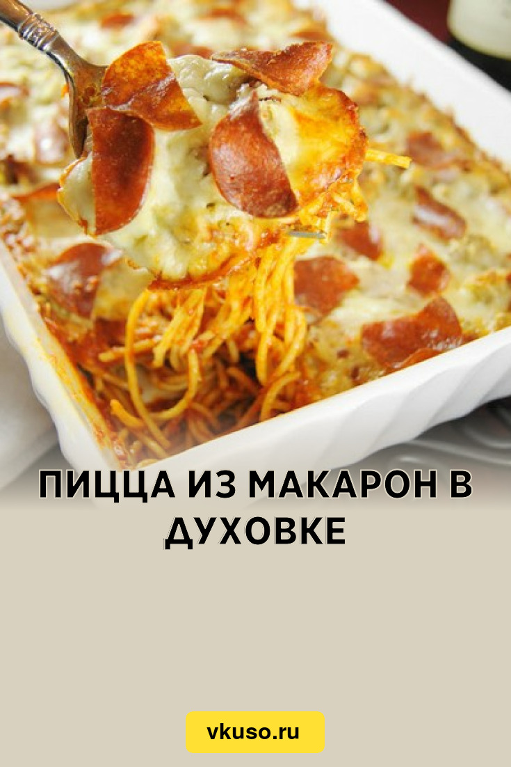 Рецепт: Пицца из макарон - в микроволновке