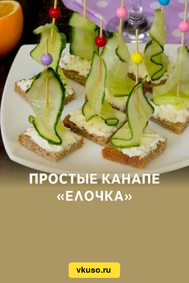 Простые канапе «Елочка», рецепт с фото — Вкусо.ру