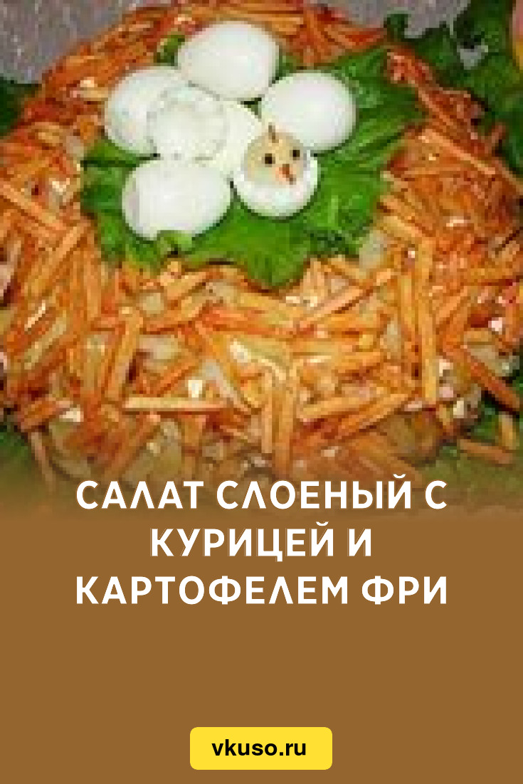 Салат гнездо глухаря с перепелиными яйцами