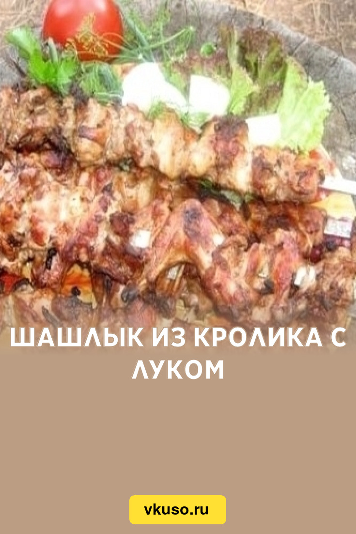 Шашлык из кролика с луком, рецепт с фото — Вкусо.ру