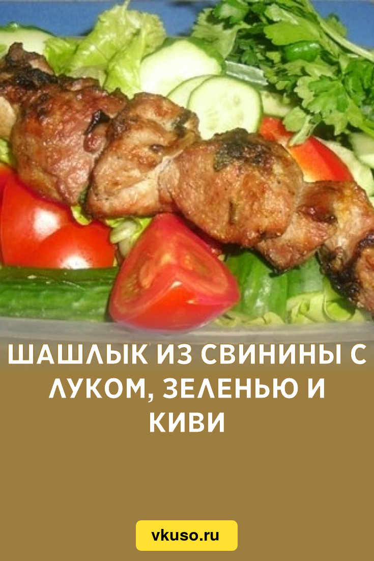 Шашлык из свинины с луком, зеленью и киви, рецепт с фото — Вкусо.ру