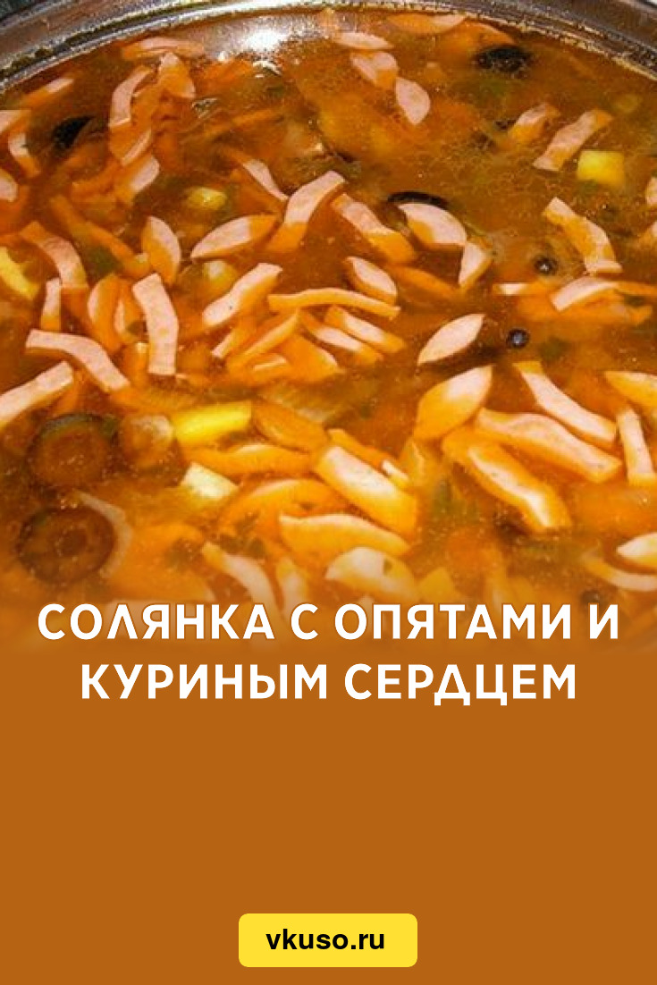 Солянка сборная, с языком и почками