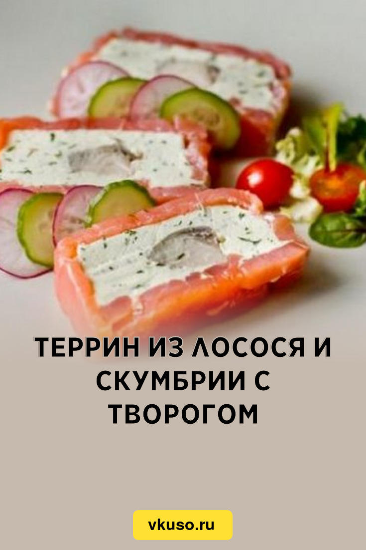 Террин из лосося и скумбрии с творогом, рецепт с фото — Вкусо.ру