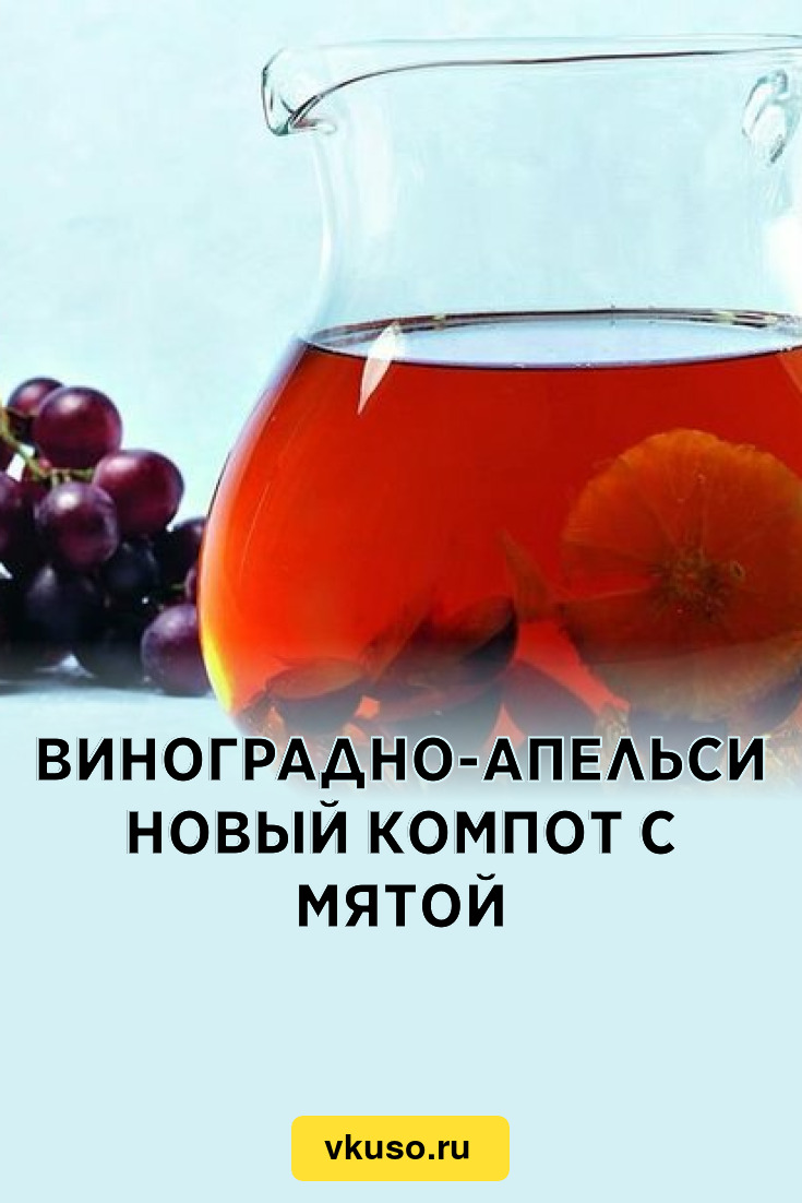 Виноградно-апельсиновый компот с мятой, рецепт с фото — Вкусо.ру